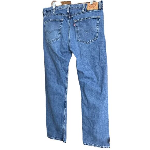 Mens Levi's 505 Straight Leg Jeans Blue Medium Wash Denim Pants sz 38x30 Classic - Picture 2 of 14